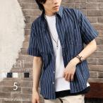 半袖シャツメンズリネンシャツ綿麻薄手ストレッチカジュアルシャツ春夏半袖イン...