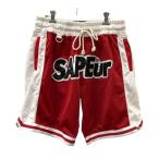 美品 SAPEur サプール/バスケショートパンツ ハーフパンツ/サイズL 赤×白 レッド×ホワイト メンズ/FB3792