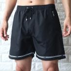 [ параллель импортные товары ] Borer - море хлеб купальный костюм мужской черный шорты короткий хлеб вода суша обе для BALR. B1451.1036 TAPE SHORTS