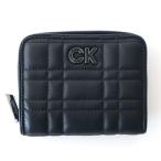 【並行輸入品】カルバンクライン 二つ折り財布 レディース ブラック 黒 ラウンドZIP CKロゴ コンパクト財布 K60K610003BAX