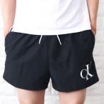 カルバンクライン ハーフパンツ メンズ ブランドロゴ ブラック 黒 ビーチショーツ 水陸両用 CALVIN KLEIN KM0KM00901