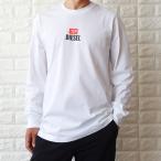 ディーゼル ロンT 長袖 Tシャツ メンズ ロゴ ホワイト リブ袖 DIESEL A11228 RGRAI 100