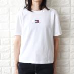 トミージーンズ Tシャツ レディース ホワイト ブラック 刺繍 フラッグ ロゴ TOMMY JEANS DW0DW15640