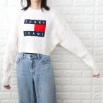 トミージーンズ ボックスシルエット セーター レディース ロゴ ホワイト 白 TOMMY JEANS DW0DW14261