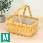  дерево chip & ротанг Mix плетеный внутри ткань имеется держать .. cosme место хранения корзина M размер ( корзина место хранения Северная Европа модный )