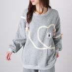 ハートリボンぽこぽこ長袖プルオーバ...