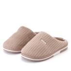 バイカラー ストライプ ファー ラバーソール スリッパ 女性 レディース ルームシューズ 秋 冬 ウィンター 防寒 あったか ふかふか ぺた