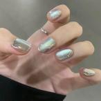  Aurora зеркало квадратное искусственные ногти женщина женский коготь нейл-арт наклейка присоединение коготь сверху товар взрослый dressy симпатичный симпатичный tei