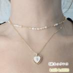 Yahoo! Yahoo!ショッピング(ヤフー ショッピング)淡水パール ハートチャーム付き ダブルネックレス レディース 春 夏 秋 冬 大人 アクセサリー フォーマル 結婚式 披露宴 二次会 お呼ばれ
