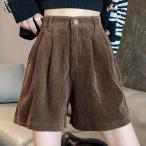  вельвет tuck высокий талия flair шорты низ юбка-брюки женский осень-зима колени сверху ножек длина эффект стиль выше прекрасный порог двери 