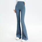  Denim способ высокий талия flair леггинсы брюки женщина женский низ patsu одиночный однотонная ткань спортивный поясница высота проект .. покрытие йога pi