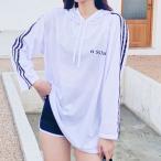 【3点セット】 メッシュ フード パーカー付き スイムウエア 女性 レディース 水着 ラッシュガード ビキニ タンキニ 夏 海 プール フィ