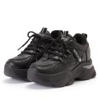 配色 タグ付き ミッドカット ウエッジ アグリーシューズ 女性 レディース 靴 スニーカー 春 夏 秋 冬 レースアップ ボリューム 厚底