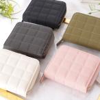 ショッピング財布 キルティング 二つ折り スクエア ファスナー ウォレット 女性 レディース 財布 コインケース 合皮 フェイクレザー マット 定番 ベーシッ