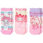  Sanrio SANRIO Kids короткие носки 3 пар комплект носки ребенок 13-15cm My Melody мой mero Chan 689378