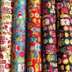  Япония .. предмет . рисунок daruma манэки-нэко слива. цветок sa The n Cross ткань мир рисунок do Be изменение ткань "теплый" белый / голубой / красный / темно-синий / черный 1026-1130-1