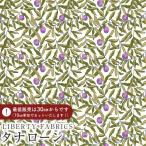 ショッピングローン LIBERTY FABRICS リバティプリント 国産タナローン生地＜Joyous Juniper＞(ジョイアス・ジュニパー)【パープル実×カーキ葉】《2025AW Festive Collection》
