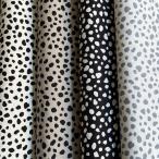 ダルメシアン柄 ツイル生地 アニマル柄 オフホワイト/グレージュ/ブラック/グレー (入園入学 動物柄)7070
