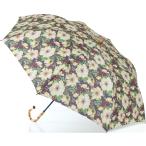 ショッピングリバティ LIBERTYリバティプリントを使った晴雨兼用折り畳み傘パラソル(日傘)＜Dorset Rose＞(ドーセットローズ)GYグレー 968946