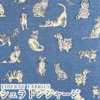 LIBERTY FABRICS Liberty принт местного производства sierra тонн джерси (tana джерси ) ткань ( Eternal ) 60/2 небо .<Meow>(myaou)[ голубой ]DC32576TK