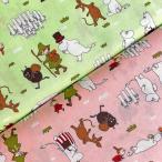  Moomin анимация прогулка рисунок si- подбородок g ткань зеленый / розовый ( Moomin .. .. кроме того, .MOOMIN* герой * входить . входить . посещение детского сада посещение школы )G-1225