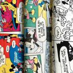 ショッピングシーチング アメコミ ミッキー生地 レトロコミックプリント シーチング生地 カラフル・ビンテージ・モノクロ(キャラクター・入園入学通園通学・ディズニー)G-9929
