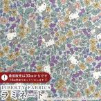 ハローキティ×リバティ・ファブリックス つや消しラミネート＜Strawberry Field＞(ストロベリー・フィールド)【パープル×グレー】MATLAMI-DC27771-J27B