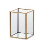 花瓶 フラワーベース フレームポット ガラス ブラス 角型 ゴールド 22575 POSH LIVING ポッシュリビング ガラスアンティーク風 ボトルベース おしゃれ
