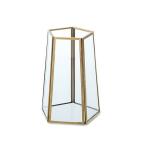 花瓶 フラワーベース フレームフラワーベース ソリッド ガラス ブラス 五角型 ゴールド ソリッド 22698 POSH LIVING ポッシュリビング 花瓶  一輪挿し おしゃれ