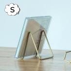 ディスプレイスタンド S アンティークゴールド 雑誌 タブレット スマホ置き 文房具 事務用品 ポストカード メモスタンド おしゃれ メモ カード立て スタンド