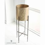 ゴルドリーフ・ポットカバー アンティーク風 コベントガーデン COVENT GARDEN KW-31 スチール ガーデン雑貨 ナチュラルガーデン 鉢カバー 鉢 送料無料)