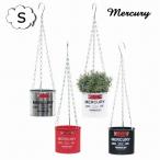 マーキュリー ブリキハンギングポット S mercury シルバー レッド ホワイト ブラック 引っ掛け フック ばけつ ポット バケツ ブリキ おしゃれ かっこいい