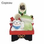 Copeau コポー 門松カエルと招き猫 縁起物 カエル ダイカイ お正月 ガーデン装飾 622535 コポタロウ 雑貨 小物 オブジェ カエル 置き物 置物 オブジェ 蛙