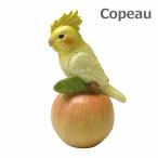 Copeau コポー オカメインコと赤リンゴ レジン 73454 オカメ インコ 赤リンゴ りんご 雑貨 小物 オブジェ カエル 置き物 置物 オブジェ 蛙 フロッグ FROG