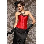 花柄 セクシー オーバーバスト コルセット トップス XLサイズ
