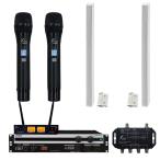  отверстие .. звук система линия a Ray динамик ( белый ) беспроводной микрофон 2 шт. комплект глубина 20m~50m. место проведения .