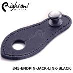 Right On! STRAPS エンドピン用ストラップボタン END PIN JACK STRAPLINK BLACK ライトオン！ストラップス
