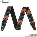 Fender ストラップ NEON MONOGRAMMED STRAP BLUE/ORNG