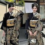 浴衣 黒 浴衣 レディース セット 女性 ゆかた 高校生 浴衣 大人っぽい ブラック 花柄 牡丹 大人っぽい 女の子 浴衣 初心者 部屋着 はなやか 花柄 大きいサイズ