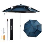 Size: диаметр 220cm_Color: темно-синий ( диаметр 220cm) зонт рыбалка зонт угол настройка место хранения сумка имеется UV cut наклон c функцией складной зонт от солнца навес тент ( темно-синий ( диаметр 
