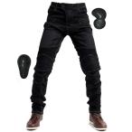 Color:ブラック_Size:S [RENHE] バイクパンツ 夏 メンズ バイク用メッシュパンツ 夏用 ライディングパンツ プロテクター ライダースパンツ 通気 バイクズボン ス