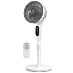 Color:WHITE 扇風機 サーキュレーター 兼用【2024新登場＆節電対策】風量6段階調節 扇風機 静音 せんぷうき リビング 首振り リモコン付き さーきゅれーたー 省