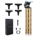 Color:Gold 金 【新登場】 電動バリカン メンズ メンズ スキンヘッド シェーバー 0.1ミリバリカン USB バリカン 充電式 ミニバリカン T-ブレイド 頭皮を傷つけま