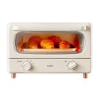 ショッピングオーブントースター Color:アイボリー/ベージュ_Size:b)4枚焼き_PatternName:1)横型 COMFEE' オーブントースター レトロ トースト4枚焼き 黒遠赤ヒーター 1300W高火力 30分タイマー