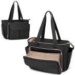 Color: черный [Luxja] учитель сумка офис большая сумка файл перегородка . с карманом 15.6 дюймовый PC соответствует A4 ходить на работу посещение школы командировка многофункциональный черный 