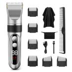 ショッピングバリカン 【2025新 発売・日本製刃】 バリカン メンズ 防水 usb-c 充電式 コードレス 8種類ガイドコーム 3段階スピード/5段階刈り高さ調節 低騒音 電動バリカン 髪 散髪用