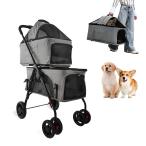  домашнее животное Cart выдерживаемая нагрузка 25KG разъемная модель удален возможность собака Cart много голова кошка собака домашнее животное Buggy 2 ступенчатый большая вместимость широкий . пространство складной маленький размер собака средний собака много голова .. для Buggy передний и задний (до и после) 