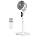 Color:グレー 扇風機 サーキュレーター 兼用【2025年モデル＆節電対策】風量6段階調節 扇風機 静音 せんぷうき リビング 首振り リモコン付き さーきゅれーたー