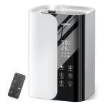 Color:ホワイト 加湿器 大容量 6L 【2025年新モデル・5重除菌・加熱式】 超音波式 加湿器 卓上 ハイブリッド式 アロマ対応 上から注水 マイナスイオン 空気清浄