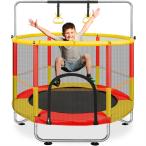 Color:直径1.5m -レッド 【TORIBIO】 トランポリン とらんほりん 子供 室内 高さ調節可能 静音 家庭用 室内あそび 高弾性 耐衝撃性 トレーニング エクササイズ